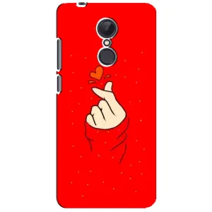 Чехлы (Знак сердечка) на Xiaomi Redmi 5 Plus (Сердце на красном)