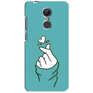 Чехлы (Знак сердечка) на Xiaomi Redmi 5 Plus (Сердечко на бирюзовом)