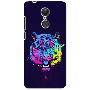 Силиконовый бампер с картинкой животных для Xiaomi Redmi 5 Plus (Тигр-Арт)