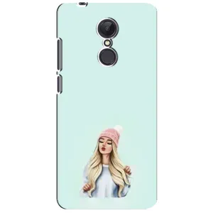 Силиконовый Чехол на Xiaomi Redmi 5 Plus с картинкой Стильных Девушек (В шапке)