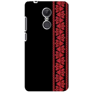 Силиконовый Чехол на Xiaomi Redmi 5 Plus с картинкой Вышиванки (Вышиванка на черном)
