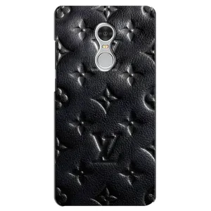Текстурный Чехол Louis Vuitton для Редми 5 (Черный ЛВ)