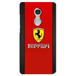 Силиконовый бампер с картинкой машины на Xiaomi Redmi 5 (Ferrari Logo)