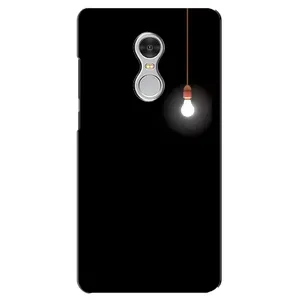 Чехол с картинками на черном фоне для Xiaomi Redmi 5 (Лампочка)