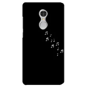 Чехол с картинками на черном фоне для Xiaomi Redmi 5 (Ноты)
