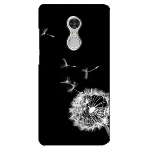 Силиконовый Чехол с одуванчиками на Xiaomi Redmi 5 (Одуванчик на чёрном)