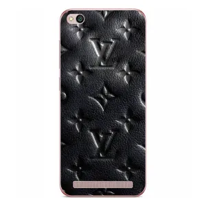 Текстурний Чохол Louis Vuitton для Редмі 5А (Чорний ЛВ)