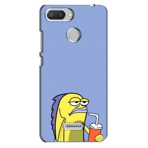 Бампер с принтом Мемы для Xiaomi Redmi 6 (Безразличие)