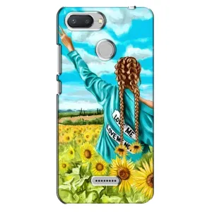 Чехол Стильные девушки на Xiaomi Redmi 6 (Девушка на поле)
