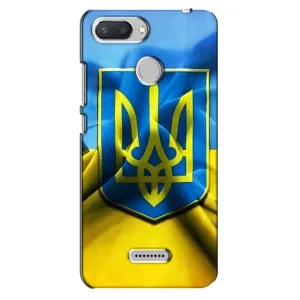 Чехол с картинкой (Патриотический ГЕРБ) на Xiaomi Redmi 6 (Герб и Флаг Украины)
