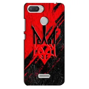 Чехлы УПА (Красно-Чёрный) на Xiaomi Redmi 6 (Герб в цвете УПА)