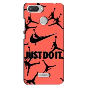 Силіконовый Чохол Nike Air Jordan на Редмі 6 (Just Do It)