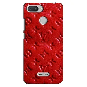 Текстурний Чохол Louis Vuitton для Редмі 6 (Червоний ЛВ)