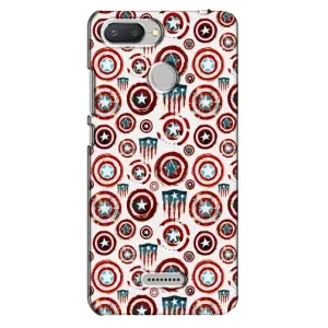 Чохол с Щітом Капітана Америки на Xiaomi Redmi 6 (Марвел щити)