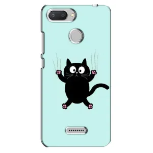Силиконовый чехол с котиком для Xiaomi Redmi 6 (Падающий кот)