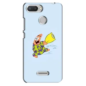 Чехлы с Патриком на Xiaomi Redmi 6 (Патрик с подушкой)