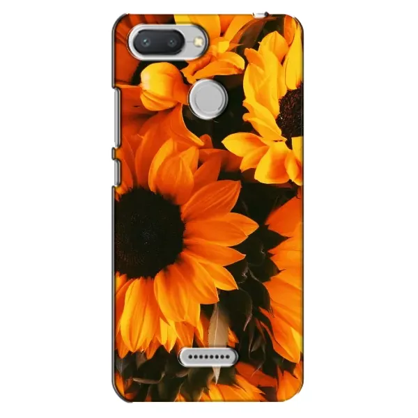 Чехол с рисунком «подсолнухи» для Xiaomi Redmi 6 Чехол с рисунком «подсолнухи» для Xiaomi Redmi 6