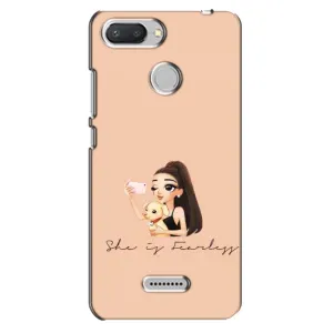 Силиконовый Чехол на Xiaomi Redmi 6 с картинкой Стильных Девушек (С собакой)