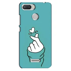 Чехлы (Знак сердечка) на Xiaomi Redmi 6 (Сердечко на бирюзовом)