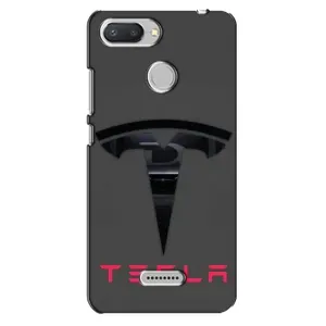 Силіконовий бампер з картинкою машини на Xiaomi Redmi 6 (Logo TESLA)