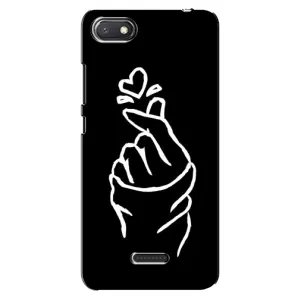 Чохол (Знак сердечка) для Xiaomi Redmi 6A (Сердечко на чорному)