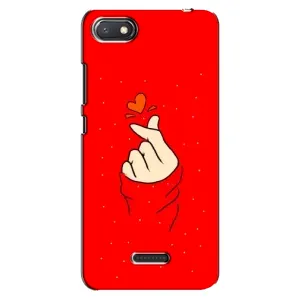 Чохол (Знак сердечка) для Xiaomi Redmi 6A (Сердечко на червоному)