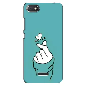 Чохол (Знак сердечка) для Xiaomi Redmi 6A (Сердечко на бірюзовому)