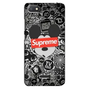Чохол з Брендами одягу на Редмі 6А (Supreme Маус)