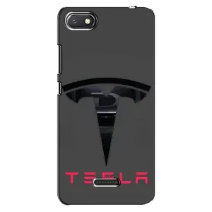 Силиконовый бампер с картинкой машины на Xiaomi Redmi 6A (Logo TESLA)