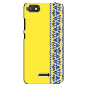 Силиконовый Чехол на Xiaomi Redmi 6A (Вышиванка на желтом)
