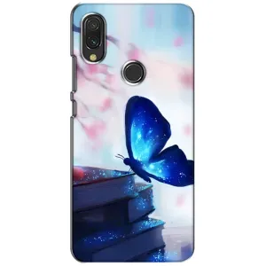 Силіконовий бампер з картинкою звірів для Xiaomi Redmi 7 (Метелик синій)