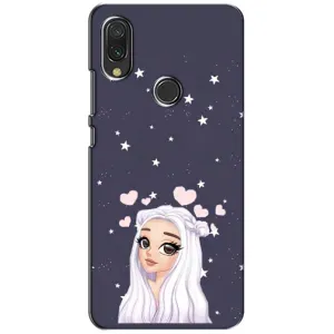 Чехол Стильные девушки на Xiaomi Redmi 7 (Девушка и сердечки)