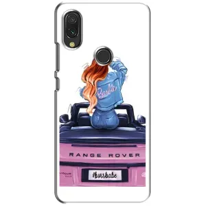 Силиконовый Чехол на Xiaomi Redmi 7 с картинкой Стильных Девушек (Девушка на машине)
