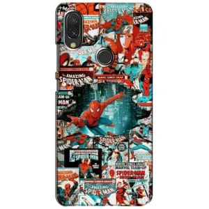 Чехол Супергерой Человека Паука на Xiaomi Redmi 7 (Комиксы Человек Паук)