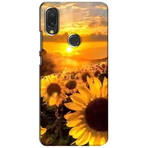 Чехол с Цветами для Xiaomi Redmi 7 (поле подсолнухов)