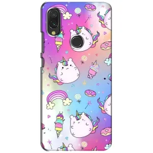 Чехол Unicorn на Xiaomi Redmi 7 (Радуга и Единорог)