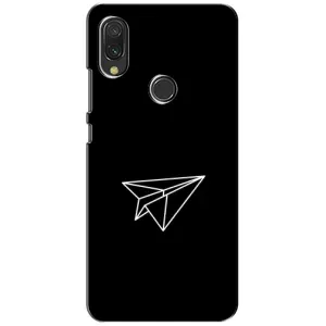Чохол з картинками на чорному фоні для Xiaomi Redmi 7 (Літак)