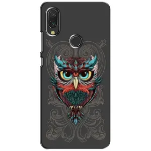 Чохли з принтом СОВИ для Xiaomi Redmi 7 (Сова на сірому)