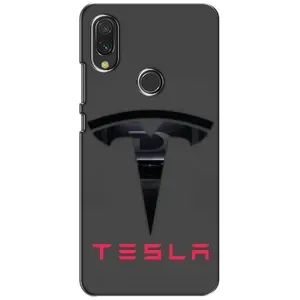 Силіконовий бампер з картинкою машини на Xiaomi Redmi 7 (Logo TESLA)