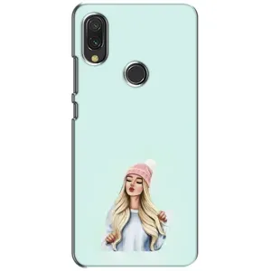 Силиконовый Чехол на Xiaomi Redmi 7 с картинкой Стильных Девушек (В шапке)