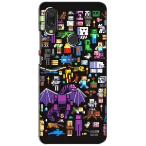 Чохол майнкрафт для Xiaomi Redmi 7 (Усі персонажі)
