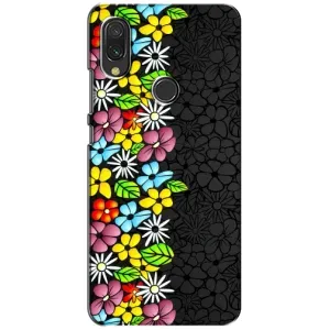 Чехол с Цветами для Xiaomi Redmi 7 (Яркие цветы)
