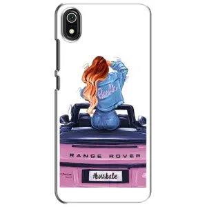 Силиконовый Чехол на Xiaomi Redmi 7A с картинкой Стильных Девушек (Девушка на машине)