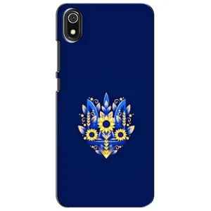 Чохол з картинкою (Патріотичний ГЕРБ) на Xiaomi Redmi 7A (Герб в квітах)