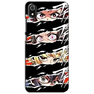 Силиконовые чехлы с глазами Anime для Редмі 7А (Глаза на чорном)