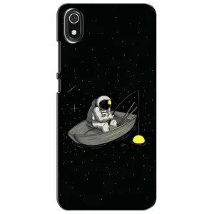 Силиконовый Чехол с принтом "Космонавты" на Xiaomi Redmi 7A (Космонавт на рыбалке)