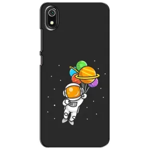 Силиконовый Чехол с принтом "Космонавты" на Xiaomi Redmi 7A (Космонавт с шариками)