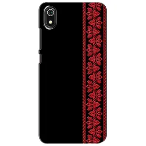 Силиконовый Чехол на Xiaomi Redmi 7A (Красная Вышиванка)