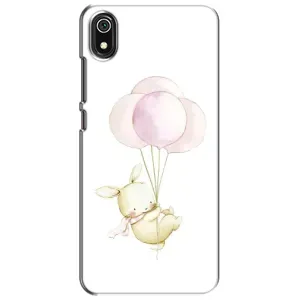 Силиконовый бампер с картинкой животных для Xiaomi Redmi 7A (Кролик и шарики)