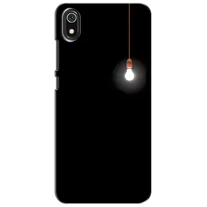 Чехол с картинками на черном фоне для Xiaomi Redmi 7A (Лампочка)